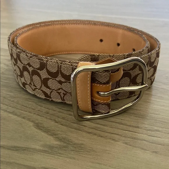 Brown Coach Monogrammed Belt Women main image 4